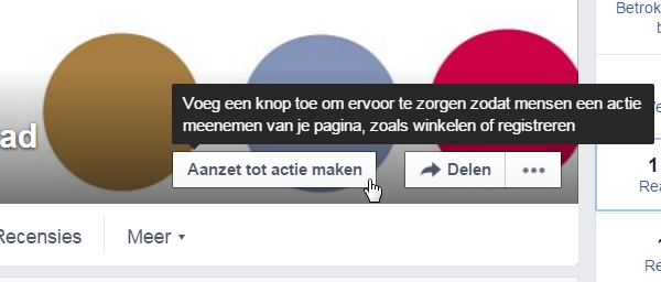 Facebook CallToAction-knop